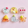 Transparent Glitter Ocean Resin Cabochon CRES-I050-04-1