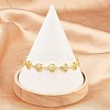 Brass Micro Pave Clear Cubic Zirconia Link Chain Bracelets for Women BJEW-A090-09B-G-2