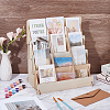 4-Tier 12 Grids Wood Greeting Card Storage Riser Racks ODIS-WH0100-15-2
