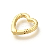 Rack Plating Heart Brass Spring Gate Rings KK-Z086-54G-03-2