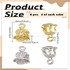 8Pcs 2 Colors Rack Plating Alloy Rose Charms FIND-LP0005-55-2