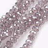 Electroplate Glass Beads Strands X-GLAA-K027-PL-A01-1