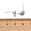 Brass with Cubic Zirconia Stud Earring Finding LS-KK-Q048-16P-3