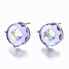 Brass Stud Earrings GLAA-S193-039B-P-1