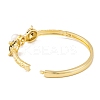 Leopard Brass Pave Green Cubic Zirconia Hinged Bangles for Women BJEW-S147-04G-3