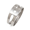 Blank 316L Surgical Stainless Steel  Finger Ring Bands STAS-C125-03P-1