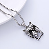 Vintage Men's Punk 304 Stainless Steel Animal Pendant Necklaces PN8087-1