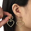 Ion Plating(IP) 304 Stainless Steel Dangle Stud Earrings EJEW-K269-11G-3