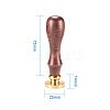 DIY Letter Scrapbook Brass Wax Seal Stamps and Wood Handle Sets AJEW-PH0010-K-2