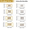 16Pcs 8 Styles Alloy Crystal Rhinestone Connector Charms FIND-FG0003-81-2