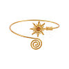 Adjustable Alloy Synthetic Mookaite Arm Cuff Bangles FS-WG768A2-03-1