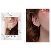 Enamel Striped Thick Hoop Earrings JE1110D-6