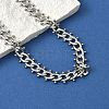 304 Stainless Steel Ball Tassel Cuban Link Chain Necklaces NJEW-K249-22P-3