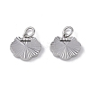 Brass & Clear Cubic Zirconia Charms KK-G497-20P-1