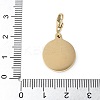 304 Stainless Steel Rhinestone Flat Round with Butterfly Pendant Decoration STAS-S165-25G-3
