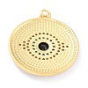Real 18K Gold Plated Brass Micro Pave Cubic Zirconia Pendants ZIRC-L100-084G-05-3