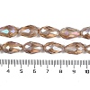Transparent Electroplate Glass Beads Strands EGLA-N013-T4mm-B23-4