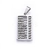 Tarnish Resistant 304 Stainless Steel Pendants STAS-O108-65P-1