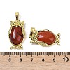 Natural Red Jasper Pendant KK-F887-02G-19-3