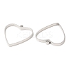 Non-Tarnish 304 Stainless Steel Open Back Bezel Heart Pendants STAS-Z040-03P-2