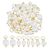 40Pcs 4 Styles Natural Cultured Freshwater Pearl Pendants PALLOY-PH01713-1