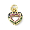Brass Micro Pave Colorful Cubic Zirconia Pendants KK-H475-14G-04-1