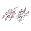 5Pairs 5 Colors Alloy & Synthetic Turquoise Chandelier Earrings EJEW-JE06339-02-5