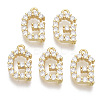 Brass Micro Pave Cubic Zirconia Charms KK-T060-05-G-G-NF-1
