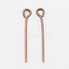 Red Copper Plated Brass Eye Pin Jewery Making Findings X-EPC2.0cm-R-1