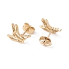 Swallow Shape 304 Stainless Steel Stud Earrings for Women EJEW-Z017-12G-2