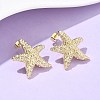 Brass Clear Cubic Zirconia Stud Earrings EJEW-Q017-05A-G-3