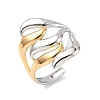 304 Stainless Steel Adjustable Cuff Rings RJEW-S626-01GP-C-2