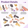 60 Pieces Iron Flat Blank Shoes Clips JX109A-3