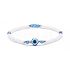 Resin Evil Eye & Acrylic Beaded Stretch Bracelet for Women BJEW-JB08609-4