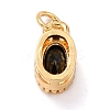 Real 18K Gold Plated Brass Inlaid Cubic Zirconia Charms ZIRC-L100-079G-01-3