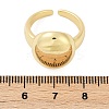 Oval Brass Open Cuff Rings for Women RJEW-G343-16G-5