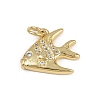 Brass Micro Pave Cubic Zirconia Pendants KK-Z120-01G-01-2
