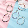 Natural Gemstone Chip Beaded Bracelets for Women BJEW-JB13350-1