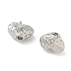 Brass Micro Pave Clear Cubic Zirconia Beads CU-CBAC675-09P-2