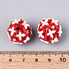 Handmade Polymer Clay Rhinestone and Resin Beads CLAY-T022-01D-4
