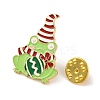 Christmas Frog with Bell Alloy Enamel Pins for Backpack Clothes JEWB-A024-01A-3