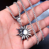 304 Stainless Steel Sun Pendant Box Chain Necklaces for Men FS-WG74900-03-2