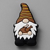 Gnome Food Grade Eco-Friendly Silicone Focal Beads SIL-WH0012-042F-1