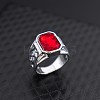Alloy Rhinestone Finger Rings for Men FS-WG512DB-28-1