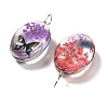 Transparent Glass Pendants GLAA-M048-07-2