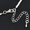 Resin Pearl Beaed Bowknot Pendant Necklaces for Women NJEW-K386-02B-P-4