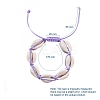 Natural Cowrie Shell Braided Beads Bracelets BJEW-JB05057-03-6