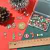24Pcs 12 Styles Christmas Theme Alloy Enamel Pendants ENAM-FS0004-32-6