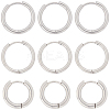 12 Pairs 3 Styles 202 & 304 Stainless Steel Huggie Hoop Earrings EJEW-SC0001-43-1