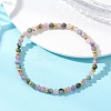 Natural Multicolor Tourmaline Beads Stretch Bracelets for Women BJEW-JB13374-1
